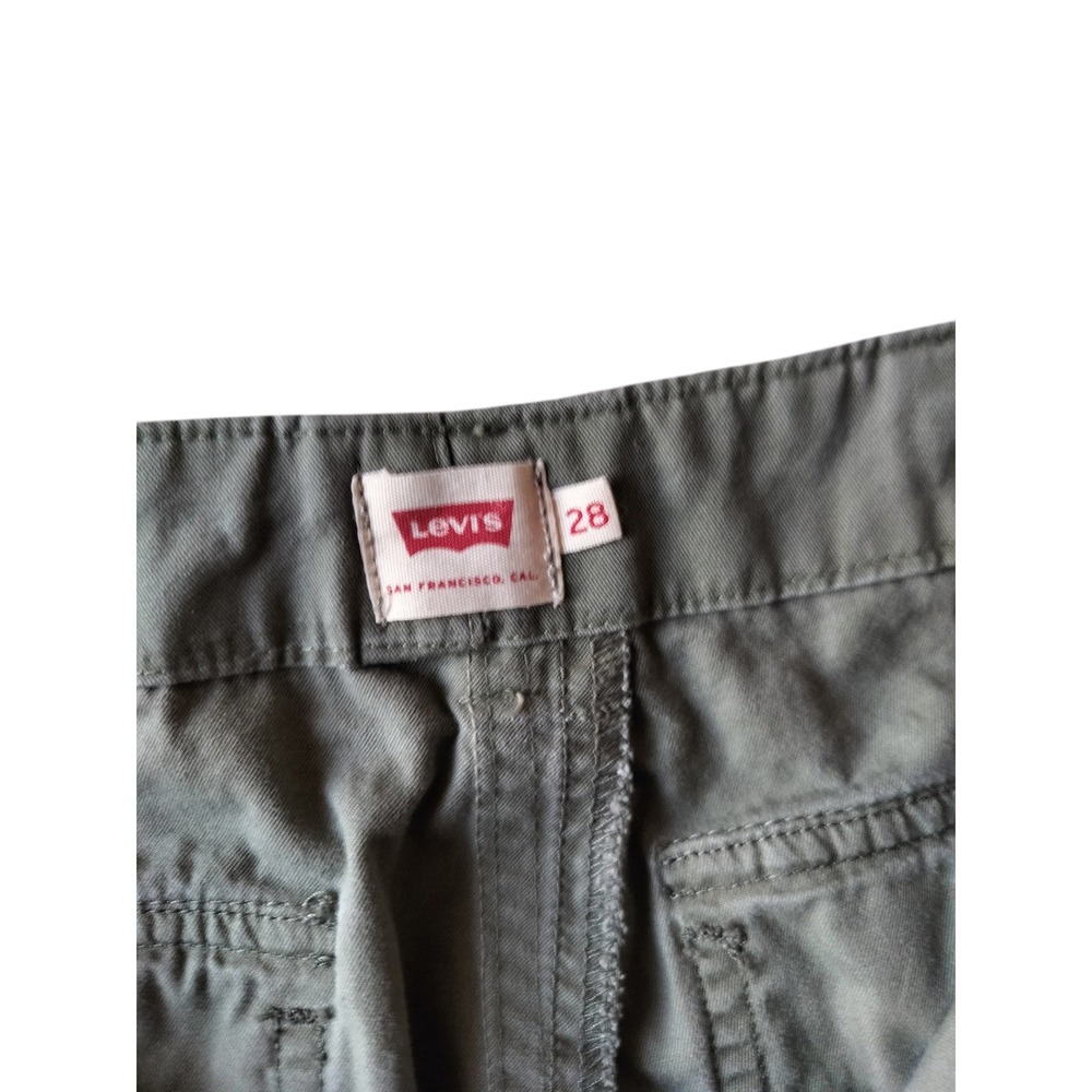 Levi's Women's Sage Green Lightweight Mide Rise Straight leg Pants Size 28 - Picture 10 of 10